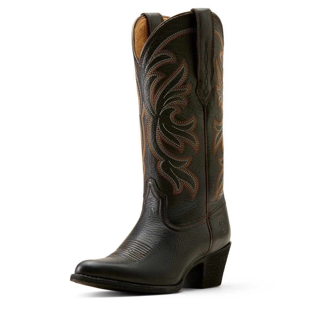Ariat Womens Boot | Heritage J Toe Stretchfit | Black Deertan