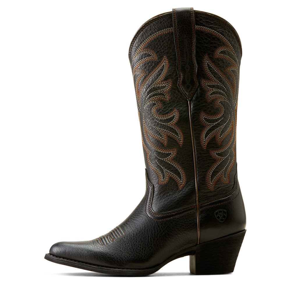 Ariat Womens Boot | Heritage J Toe Stretchfit | Black Deertan