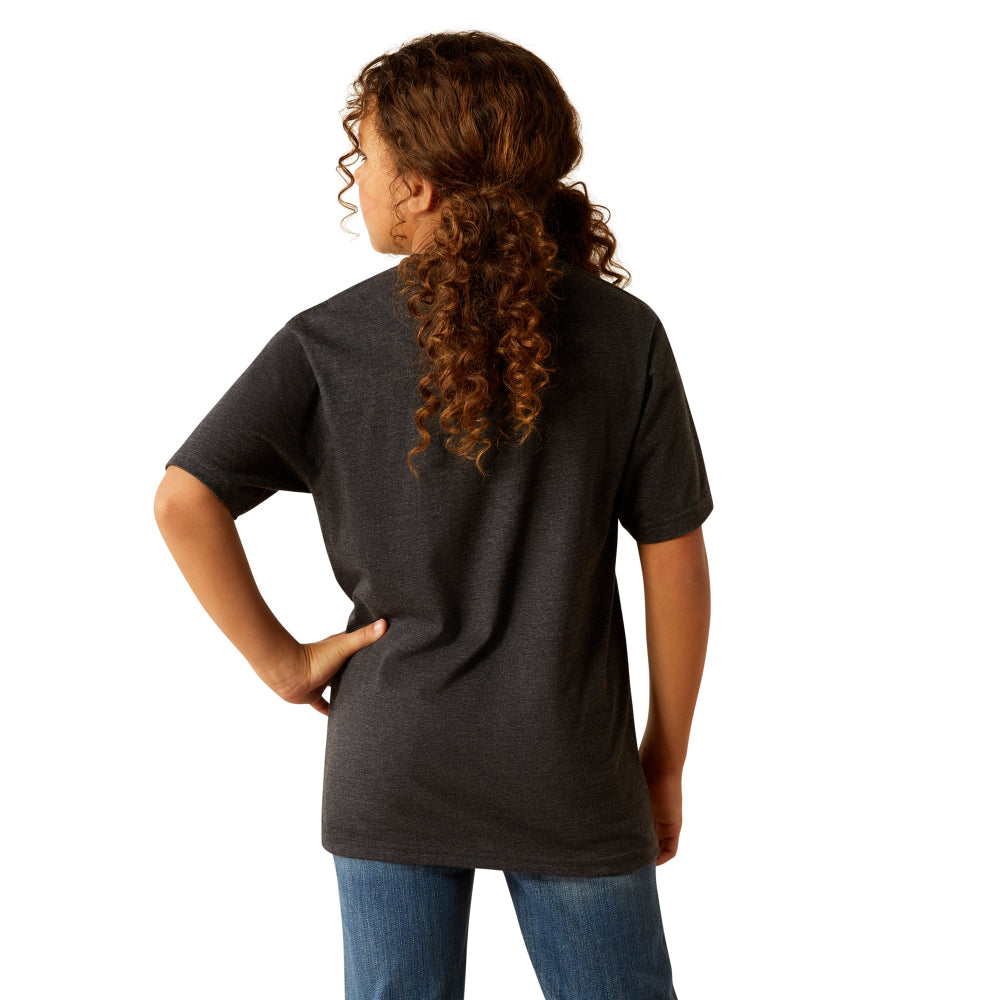 Ariat Girls T-Shirt | Postcard | Charcoal Heather
