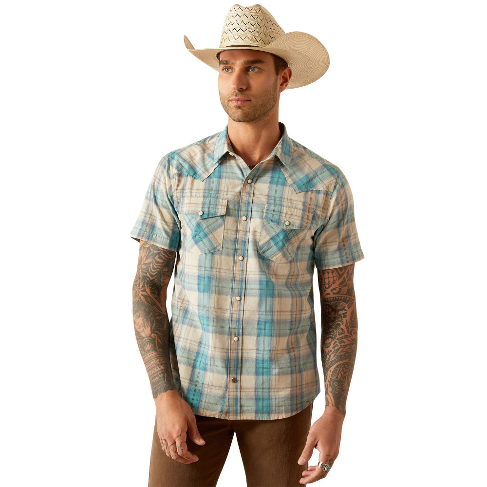 Ariat Mens Shirt | Howland Retro Fit | Turquoise