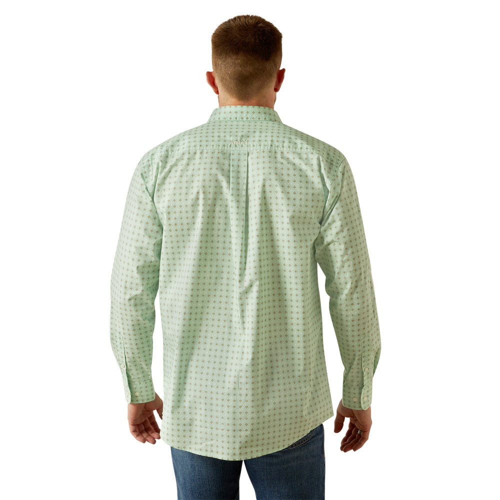 Ariat Mens Shirt | Team Pierson | Light Green / White