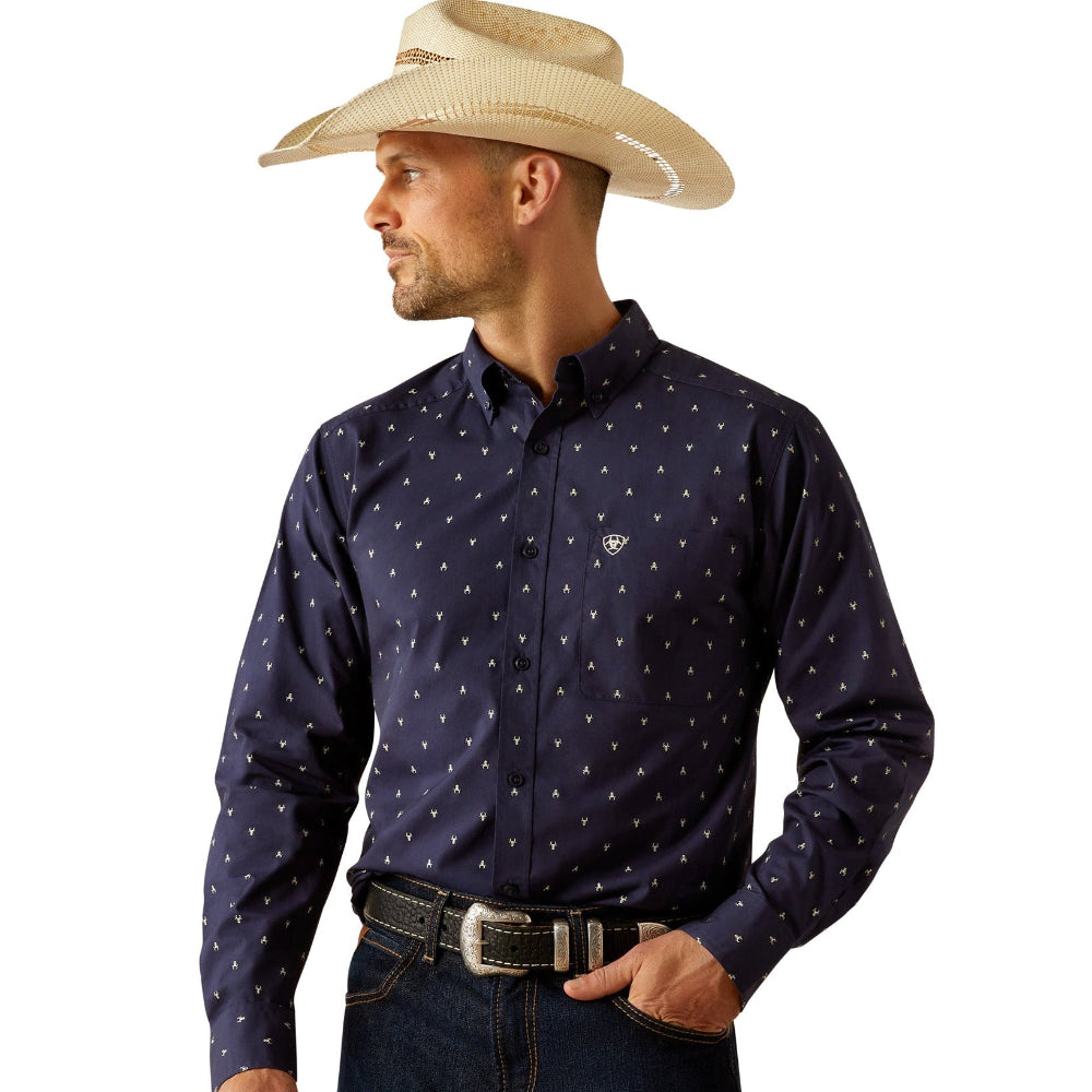Ariat Mens Shirt | Cordell Fitted | Navy