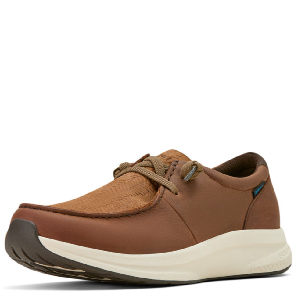 Ariat Mens Shoes | Buckeye | H2O | Reliable Brown / Tan Woven Emboss