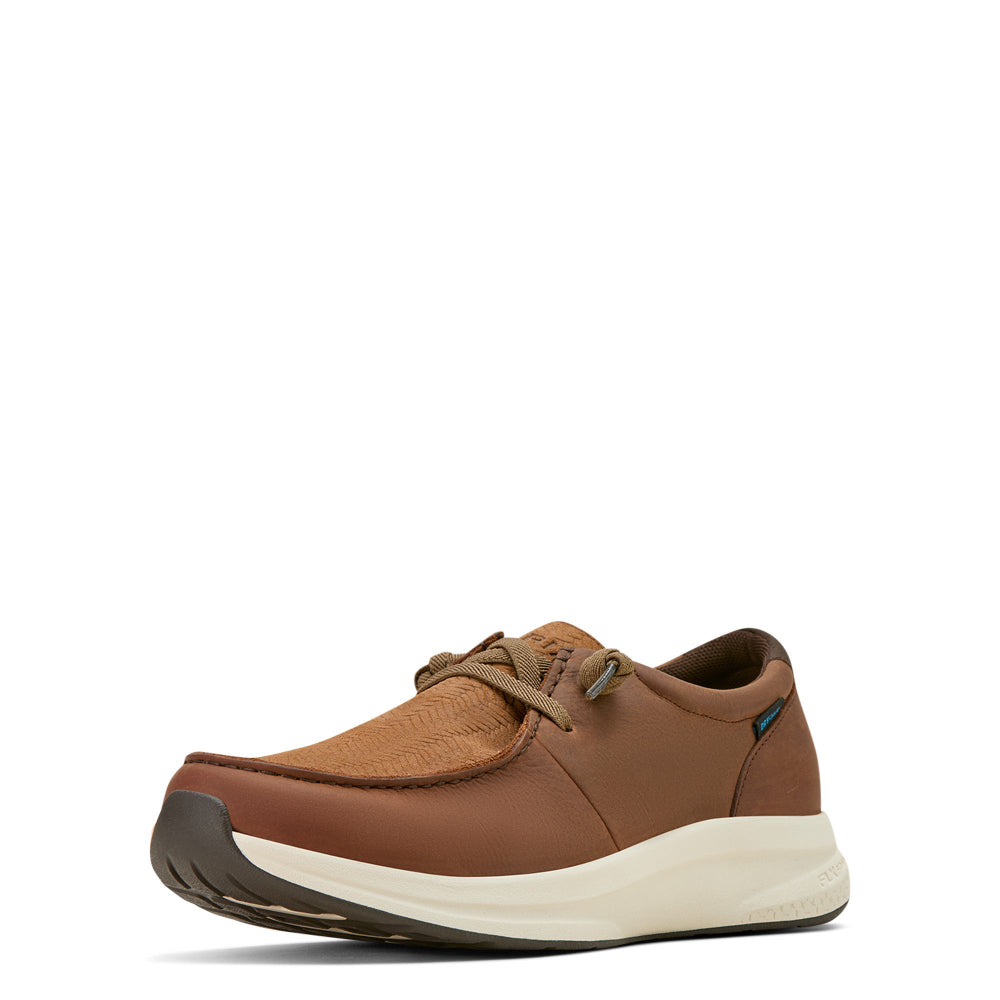 Ariat Mens Shoes | Buckeye | H2O | Reliable Brown / Tan Woven Emboss