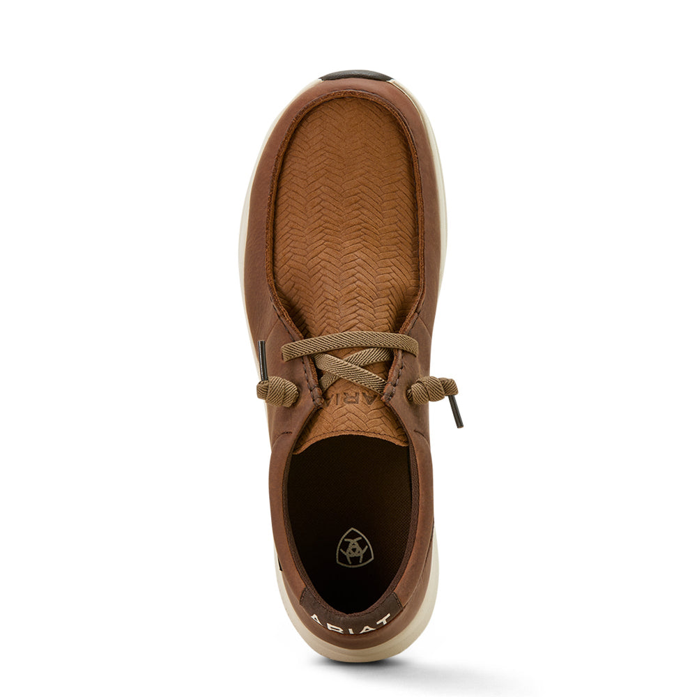 Ariat Mens Shoes | Buckeye | H2O | Reliable Brown / Tan Woven Emboss