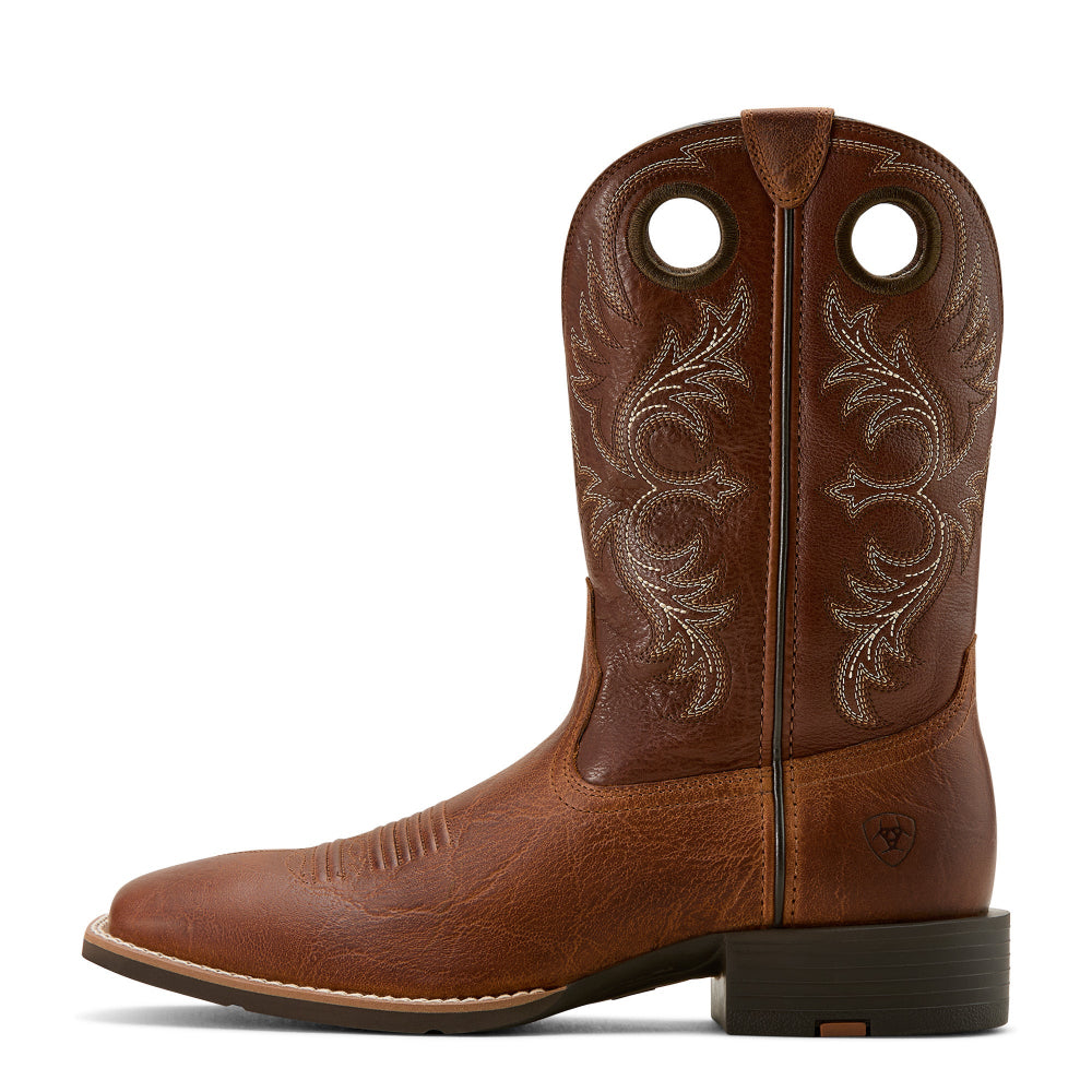 Ariat Mens Western Boots | Sport Rodeo | Aged Tan Elephant Print / Luna Tan