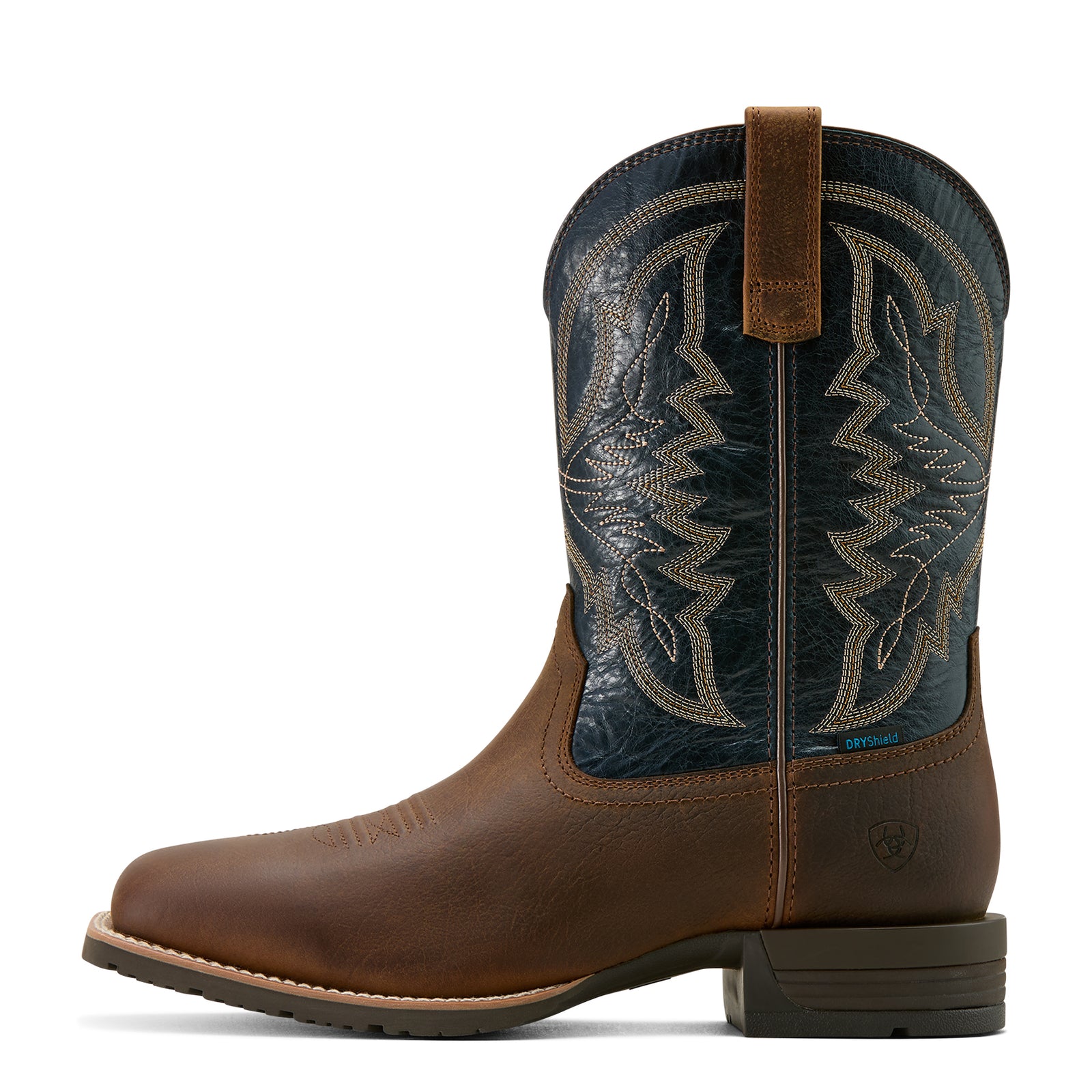 Ariat Mens Western Boots | Hybrid Ranchwork H2O | Tavern Taupe / Dark Denim