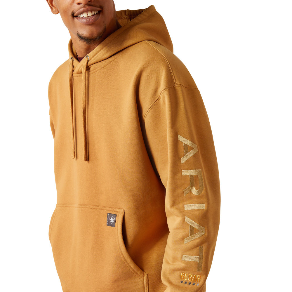 Ariat Mens Hoodie | Rebar Graphic | Bistro / Hemp