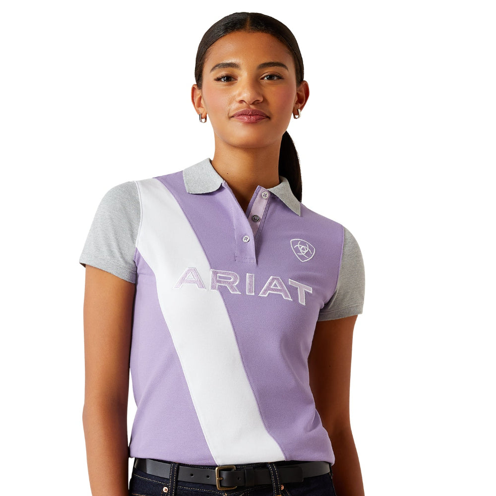Ariat Womens Polo | Taryn | Chalk Violet / Orchid Bloom
