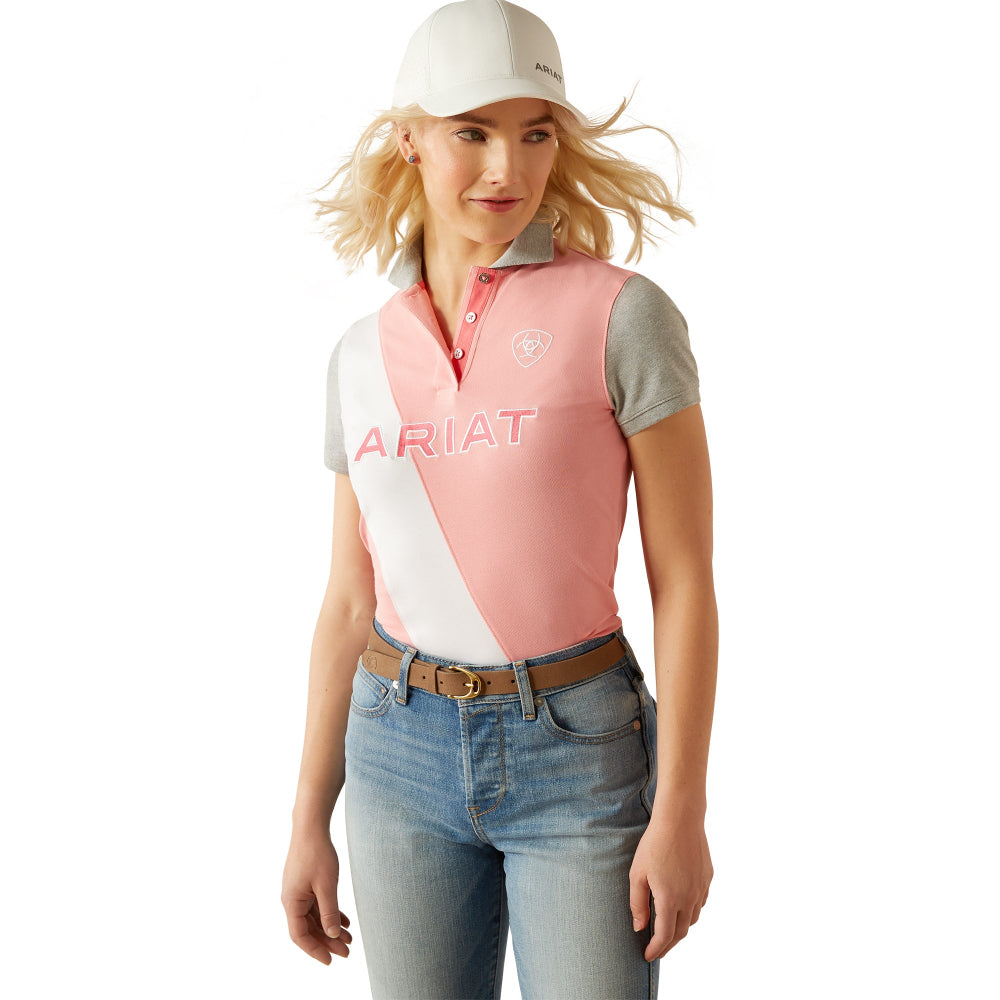 Ariat Womens Polo | Taryn | Flaming Pink / Coral Paradise
