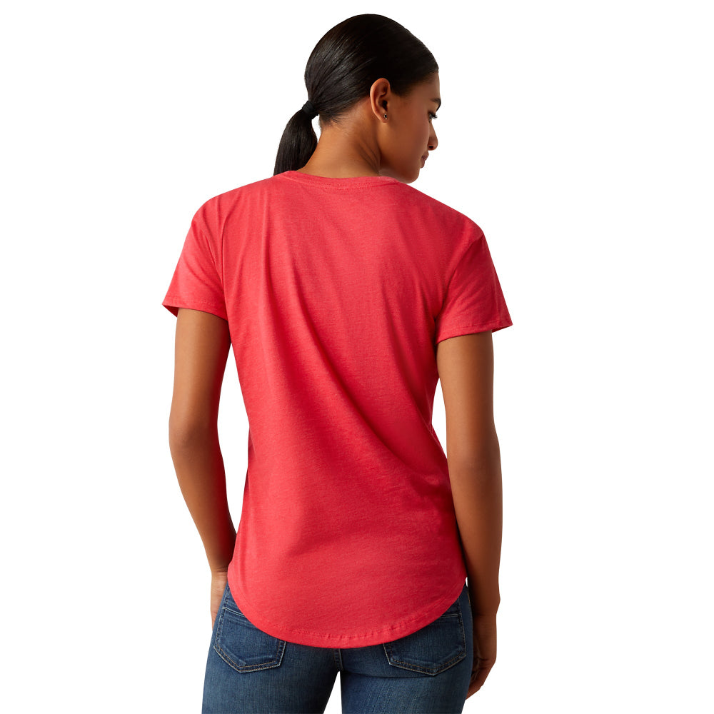 Ariat Womens T-Shirt | International Equestrian Club | Red Heather
