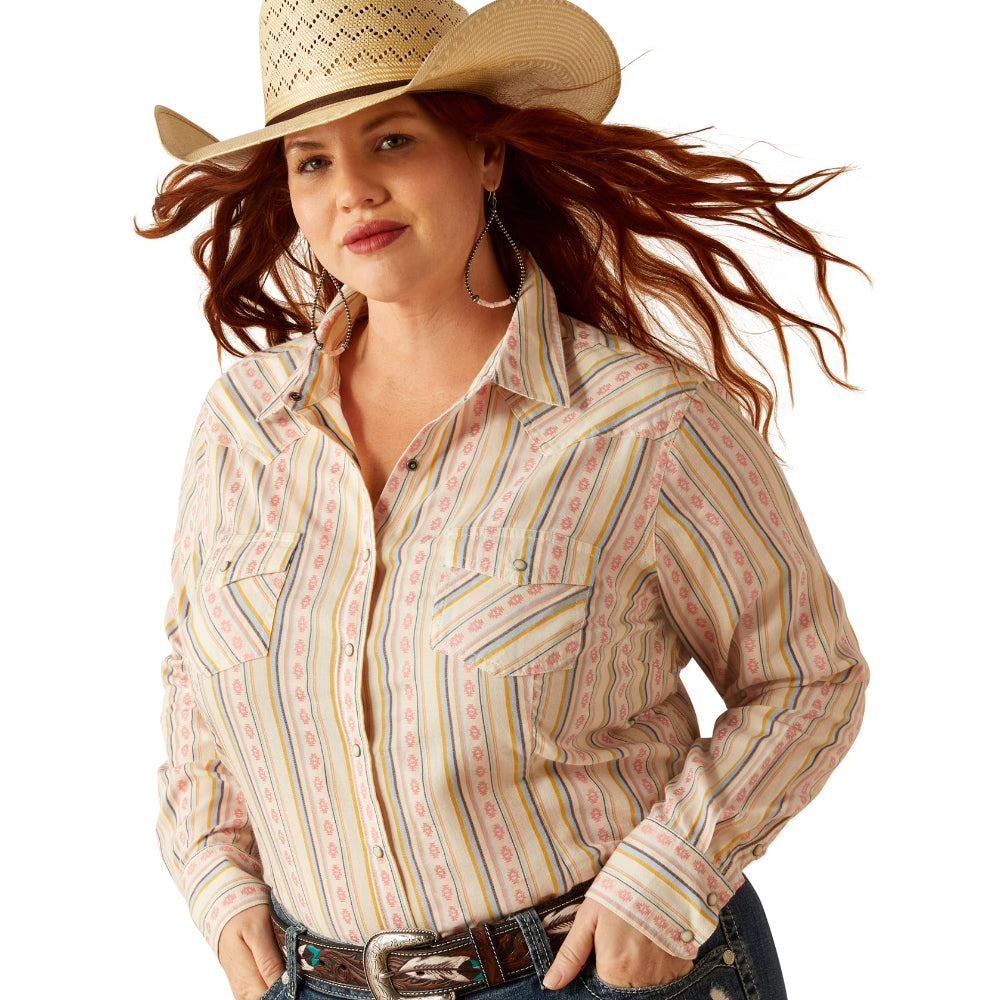 Ariat Womens Shirt | Alyssa Snap | Carnation Dobby