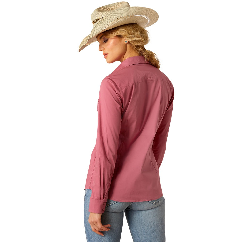 Ariat Womens Shirt | Kirby Wrinkle Resistant Stretch | Rose Wine