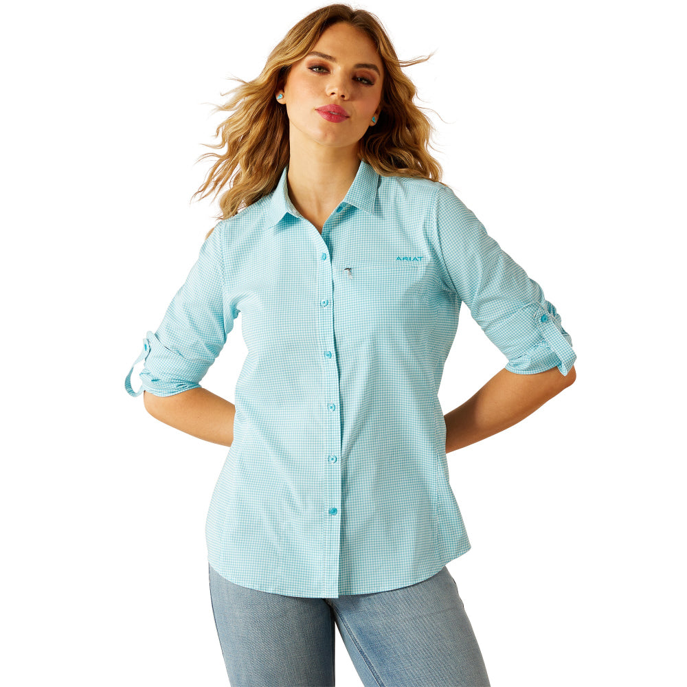 Ariat Womens Shirt | Venttek | Peacock Blue Check