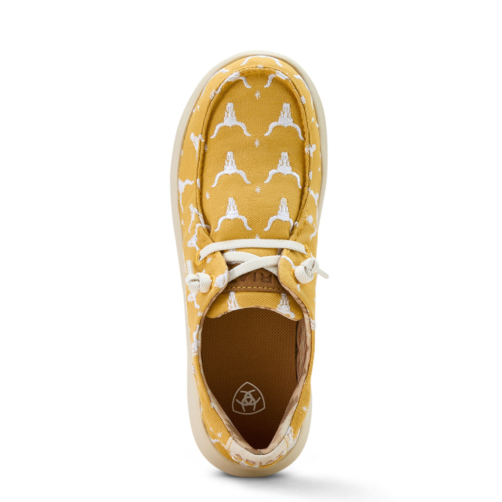 Ariat Womens Shoes | Hilo Steer Heads | Doodle Mustard