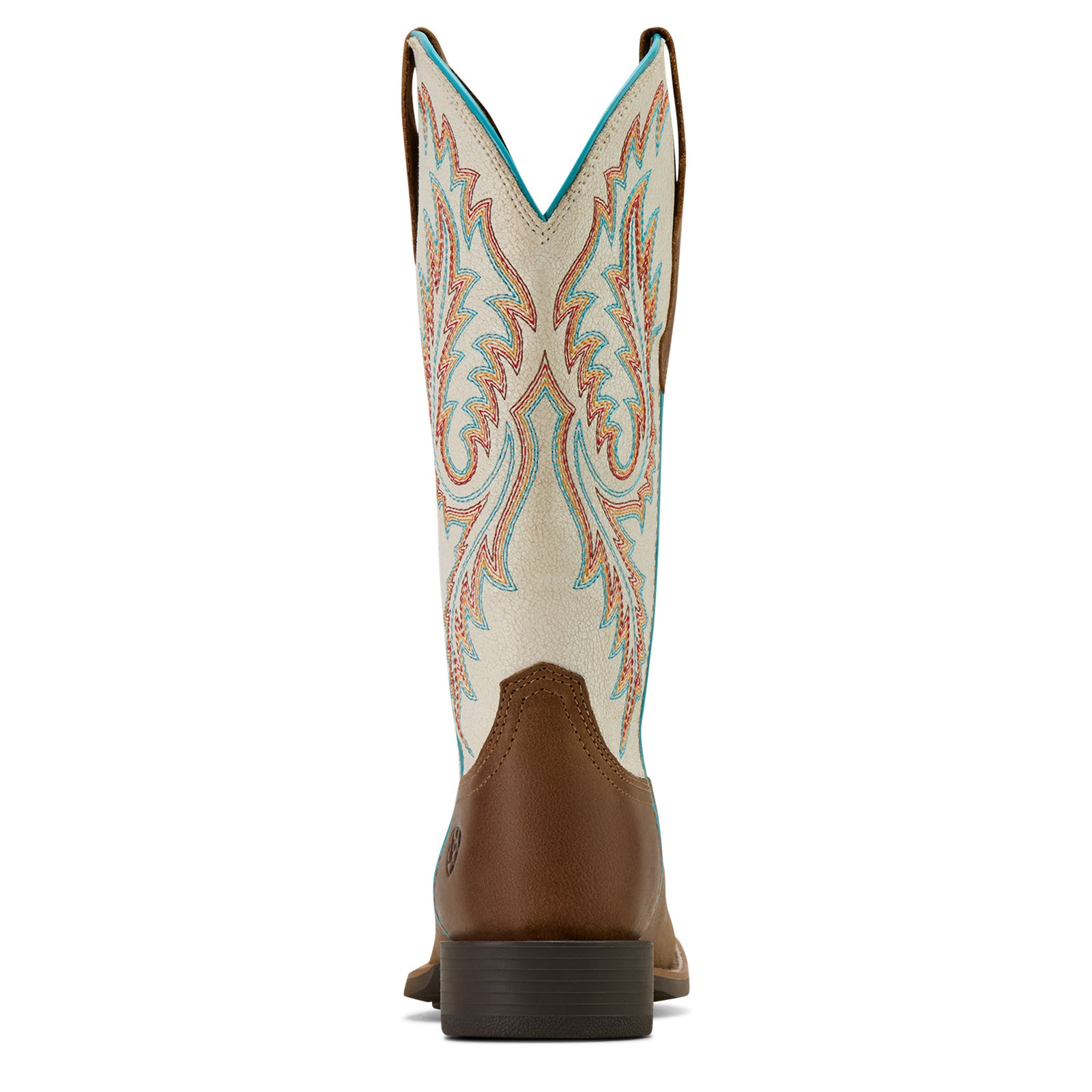 Ariat Womens Western Boots | Round Up W Toe Stretchfit | Sandstorm / Distressed Ivory