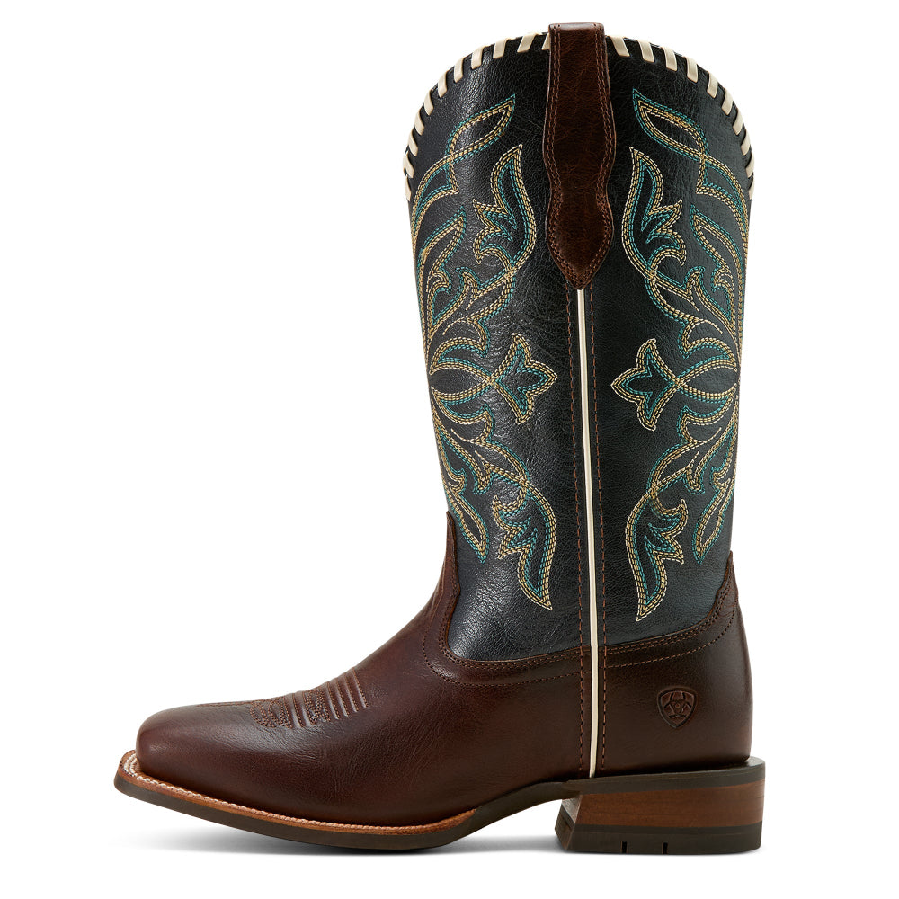 Ariat Womens Western Boots | Showdown | Expresso / Textured Blue
