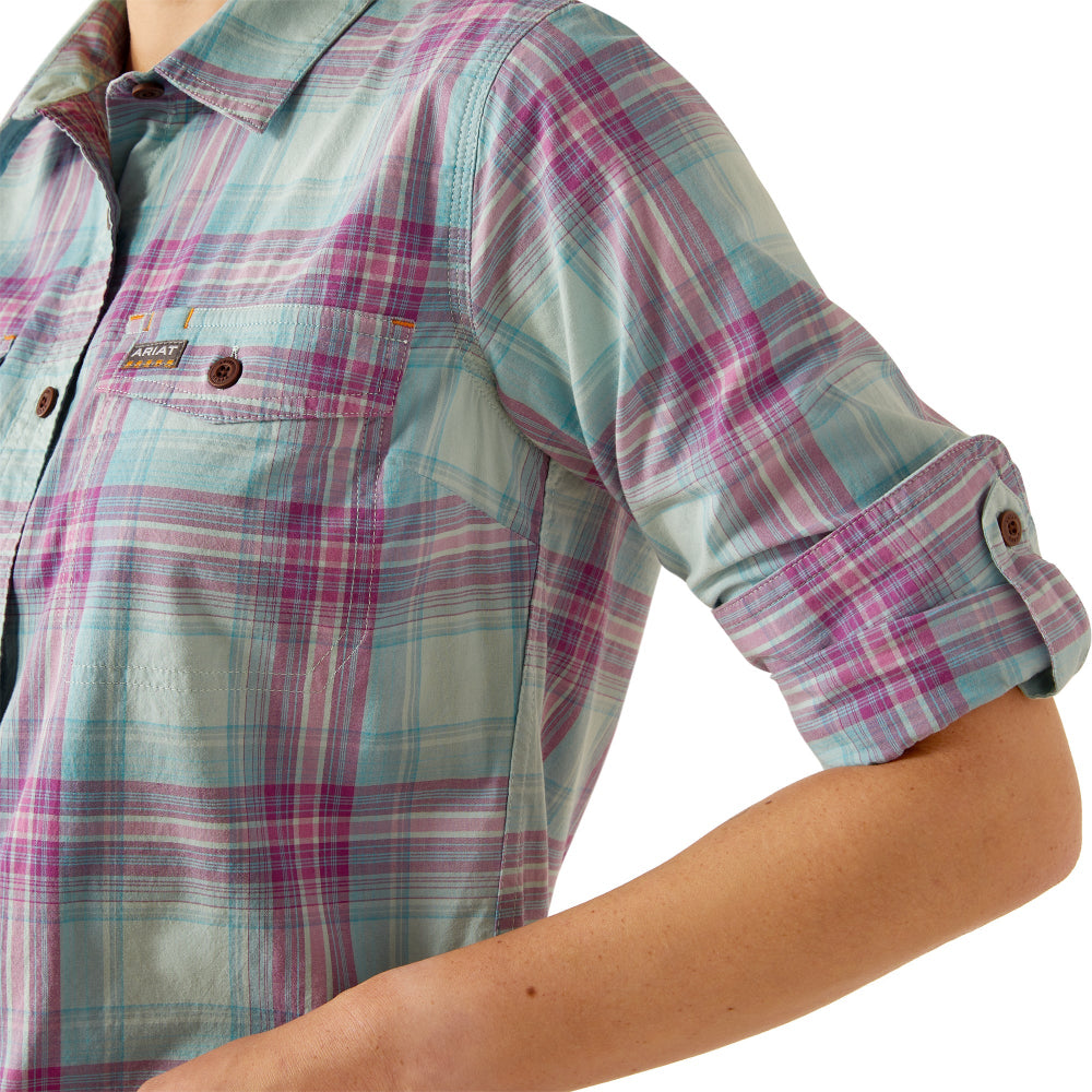 Ariat Womens Shirt | Rebar Durastretch | Aquaitic