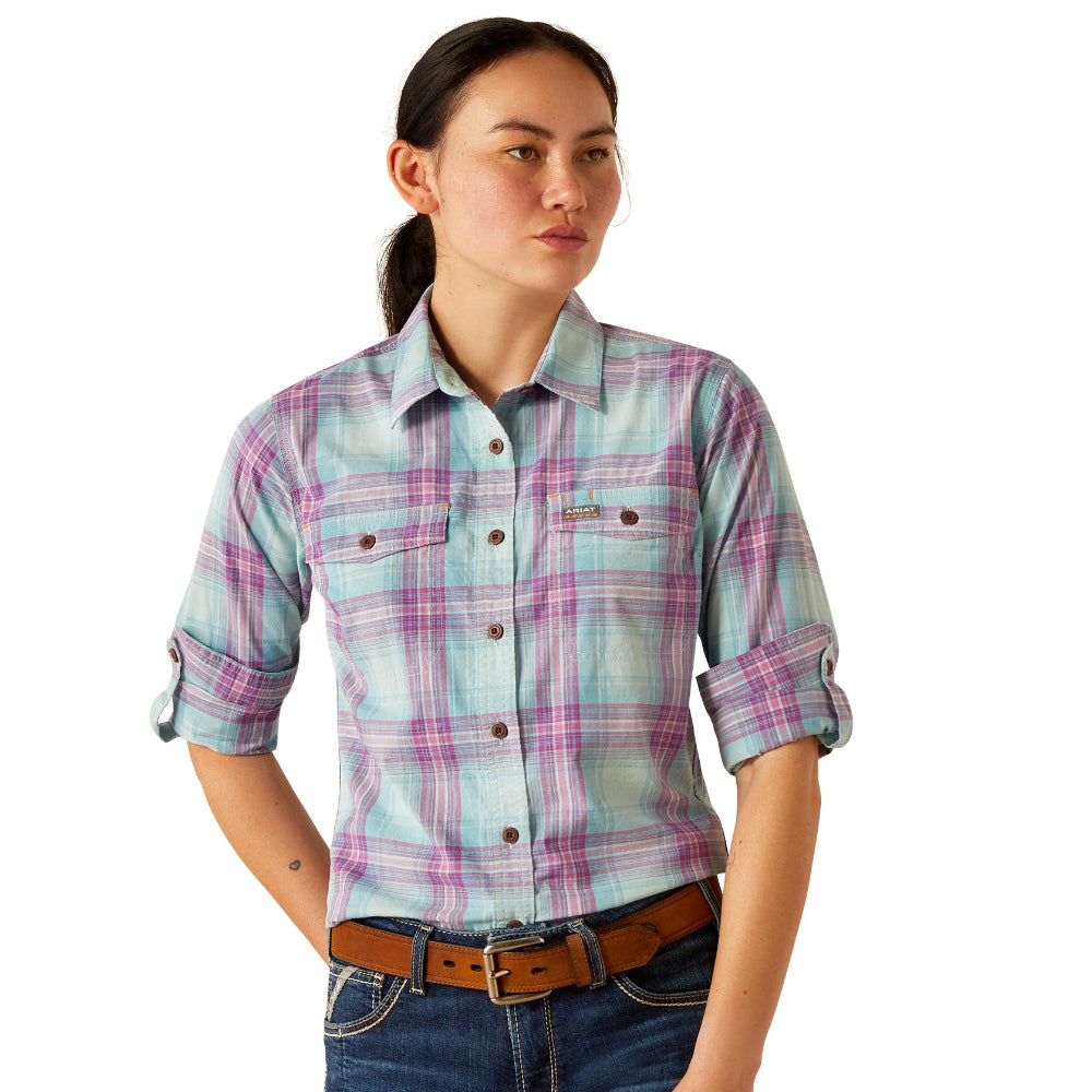 Ariat Womens Shirt | Rebar Durastretch | Aquaitic