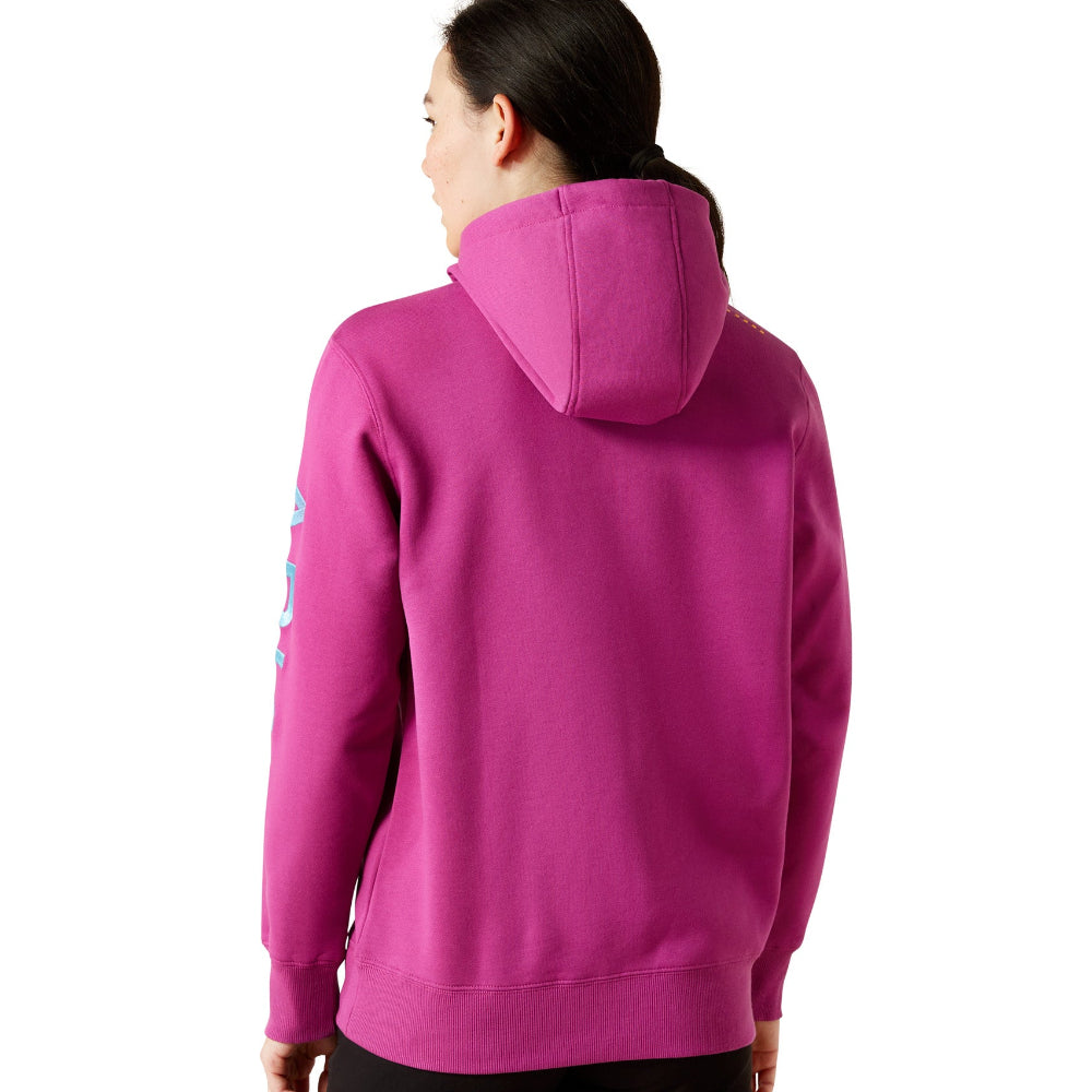 Ariat Womens Hoodie | Rebar Graphic | Willowherb / Maui Blue