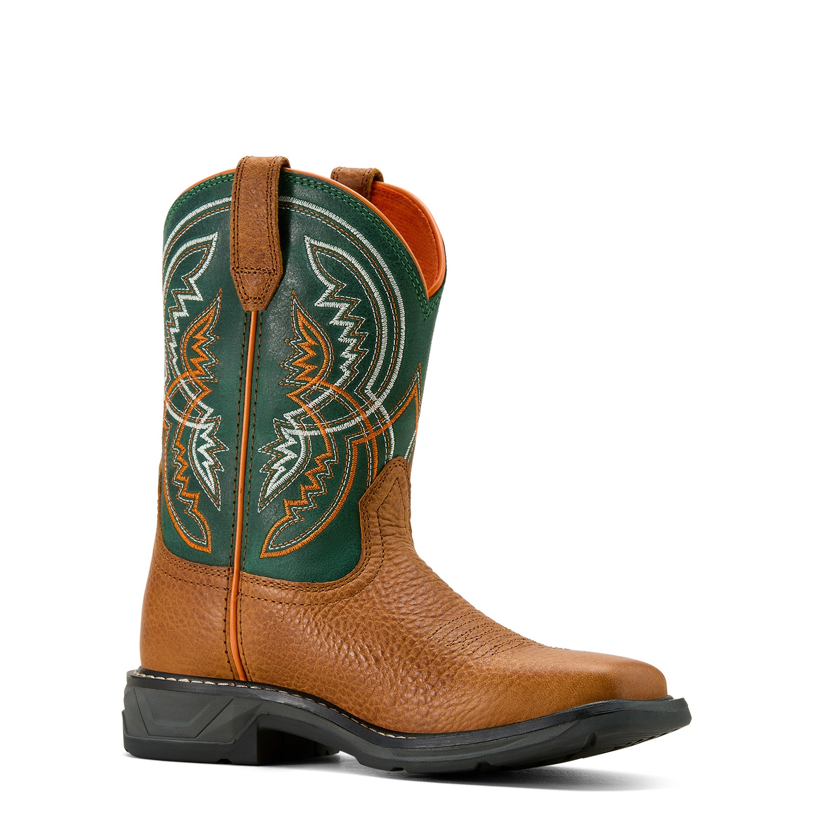 Ariat Youth Western Boots | Workhog XT | Honey Tan / Lucky Clover