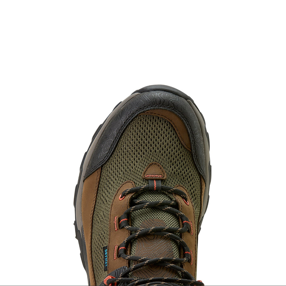 Ariat Mens Shoes | Traverse Mid H2O | Brown Bark / Evergreen