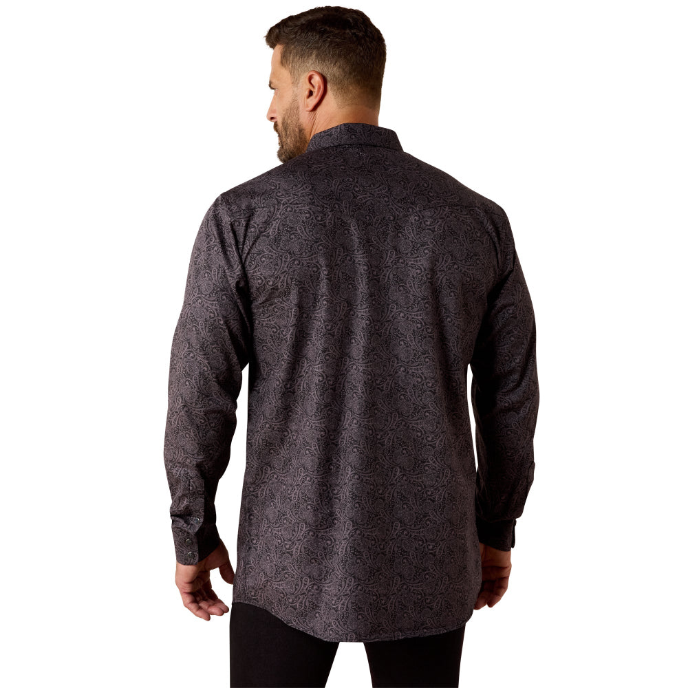 Ariat Mens Shirt | Wrinkle Free Allen Fitted Snap | Black