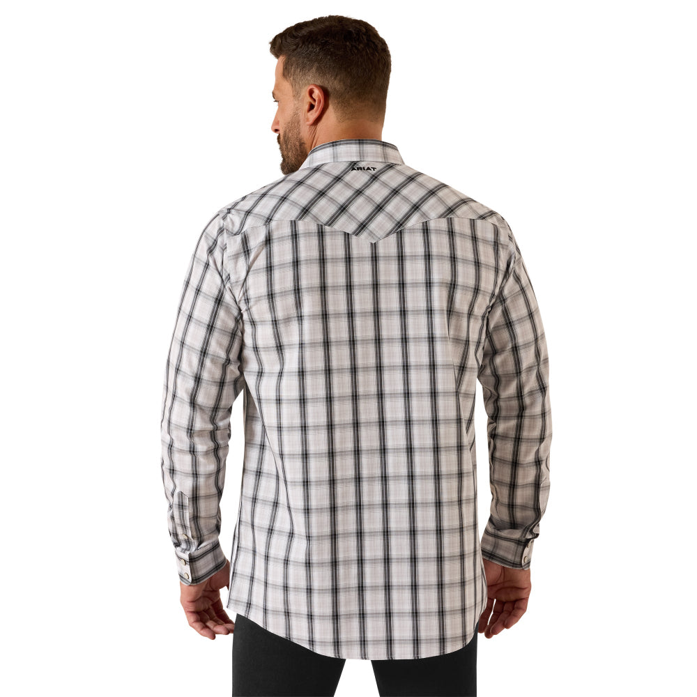 Ariat Mens Shirt | Wrinkle Free Ari Fitted Snap | White