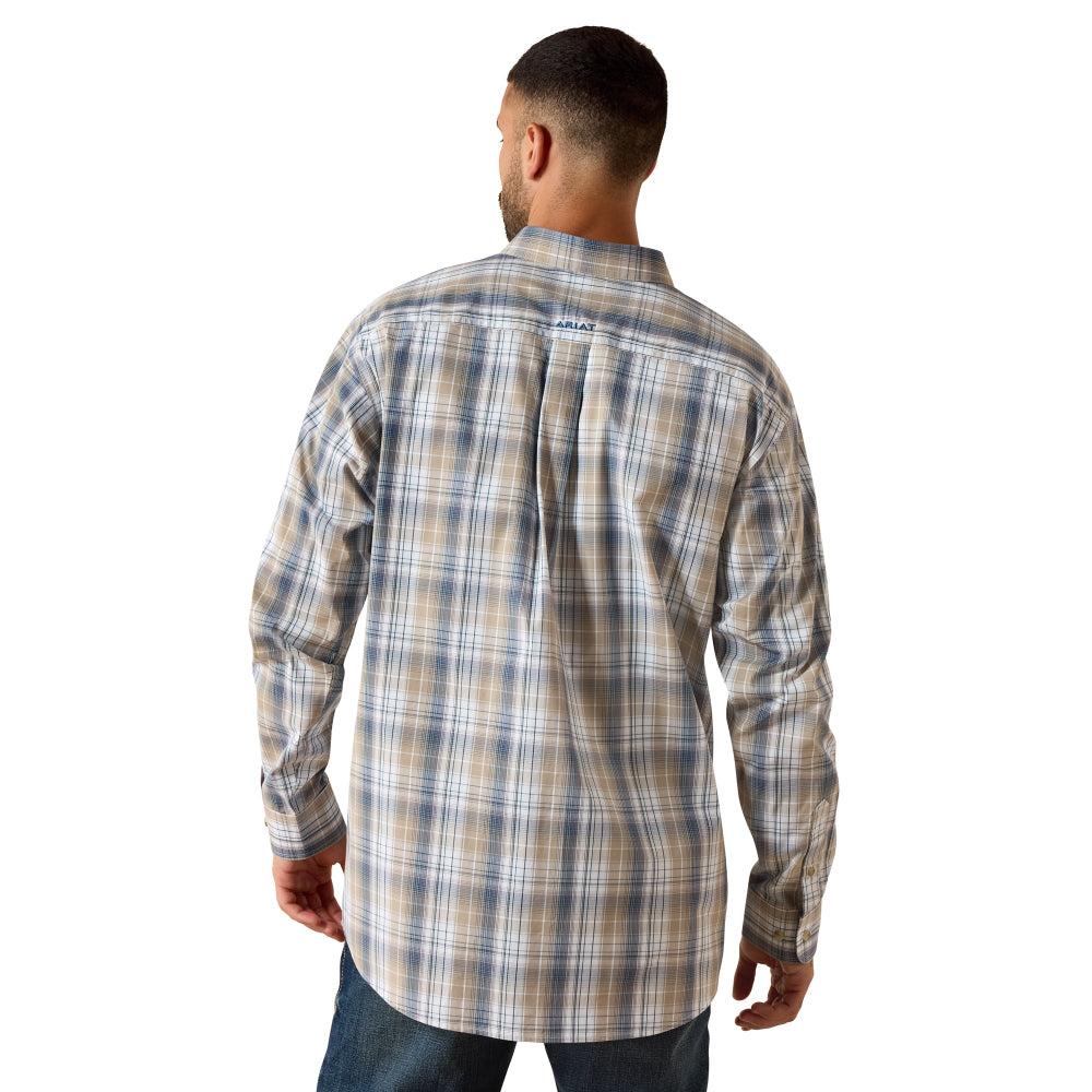 Ariat Mens Team Shirt | Pierre Classsic Fit | Khaki / White