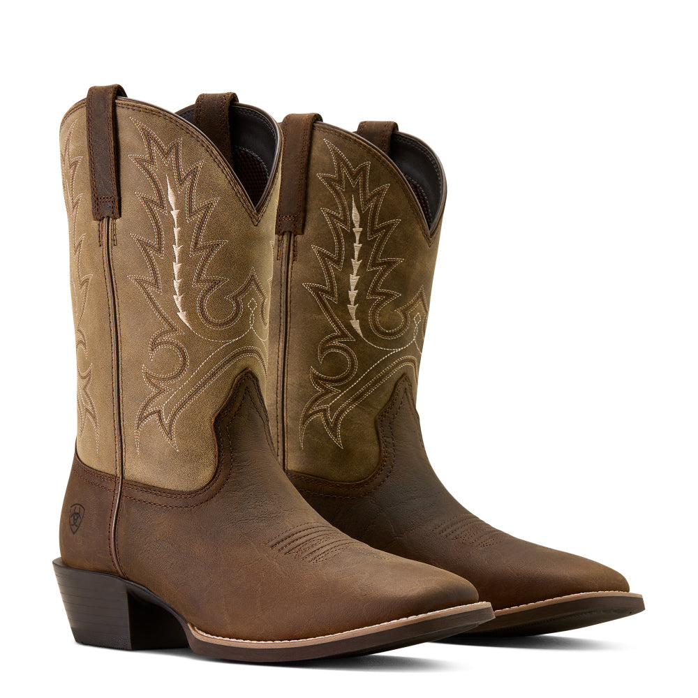 Ariat Mens Western Boots | Sport Outfitter WST | Tan Elephant Print / Driftwood Tan