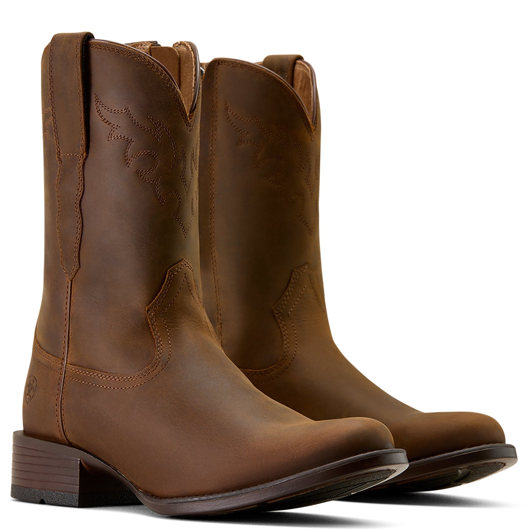 Ariat Mens Western Boots | Sonoro Roper | Distressed Brown