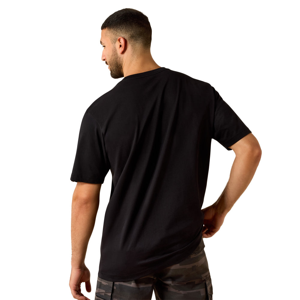 Ariat Mens T-Shirt | Cotton Strong Duct Logo | Black