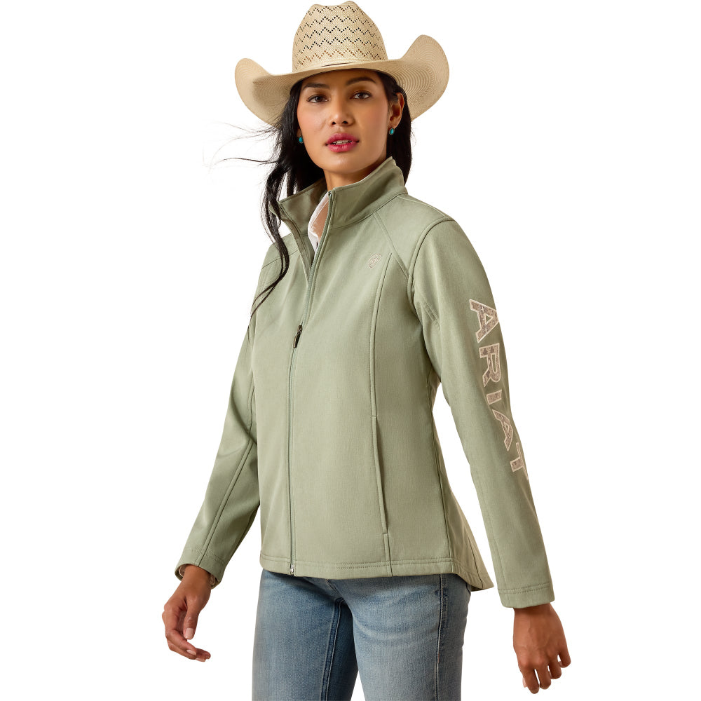 Ariat Womens Jacket | Logo Softshell | Sea Spray