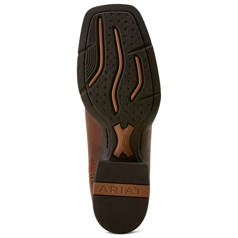 Ariat Womens Boots | Round Up Holly Wide Square Toe | Beasty Brown / Metallic Sea