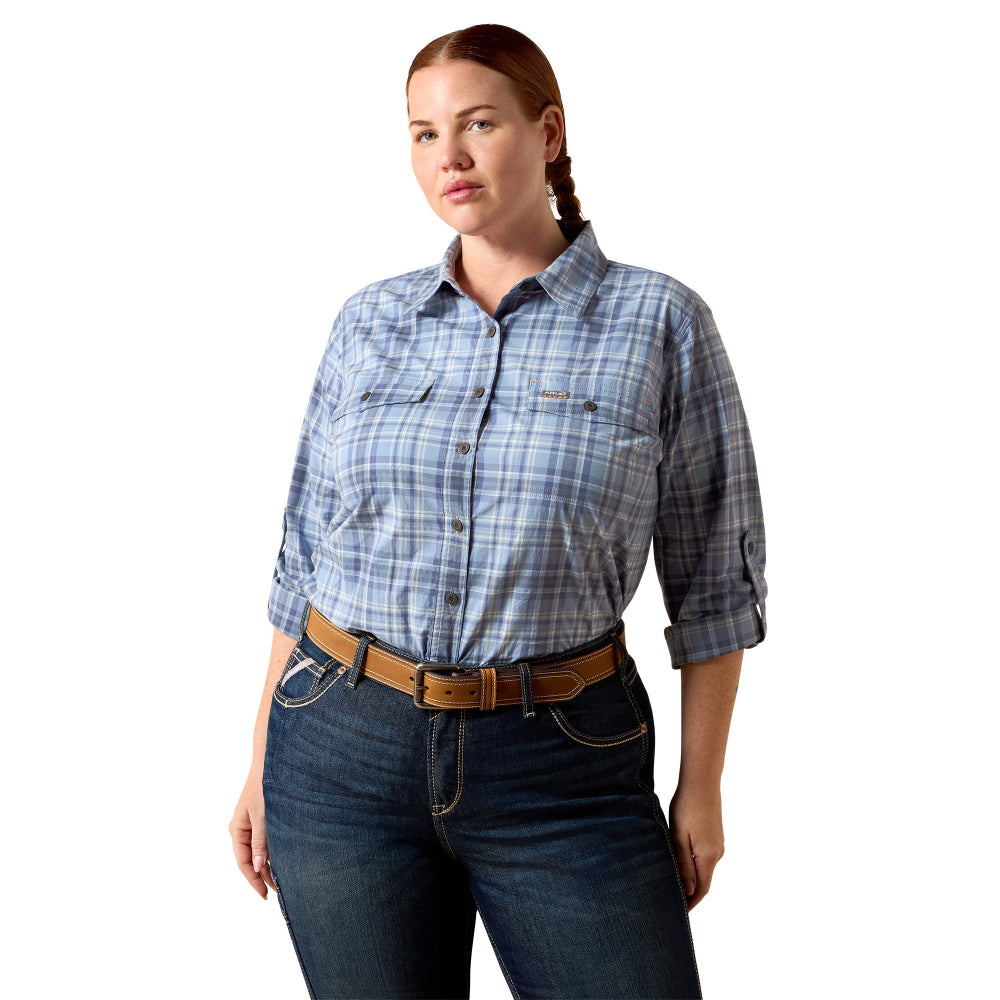 Ariat Womens Work Shirt | Rebar Made Tough | Coastal Fjord