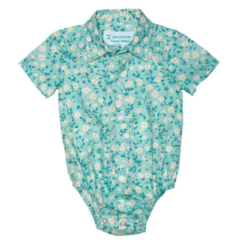 Just Country Infant Frankie Jumpsuit | Full Button | Turquoise Floral