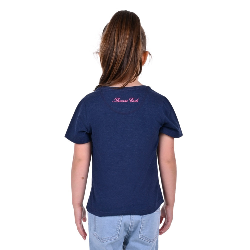Pure Western Girls T-Shirt | Harper | Navy Marle