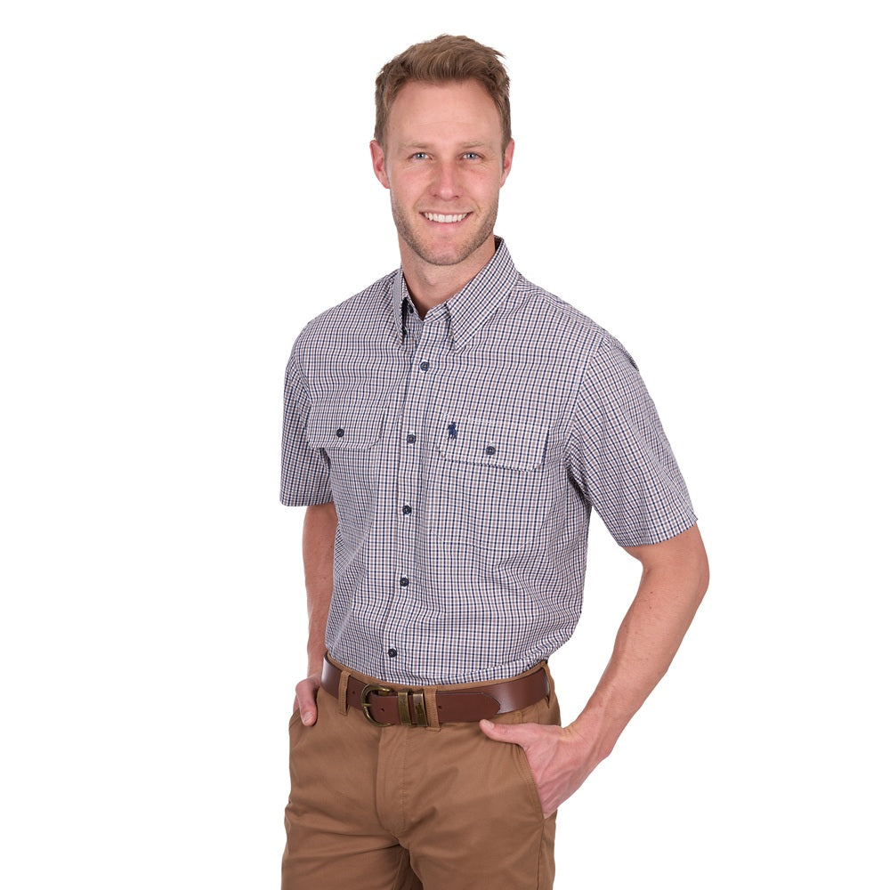 Thomas Cook Mens Shirt | Will | Navy / Tan