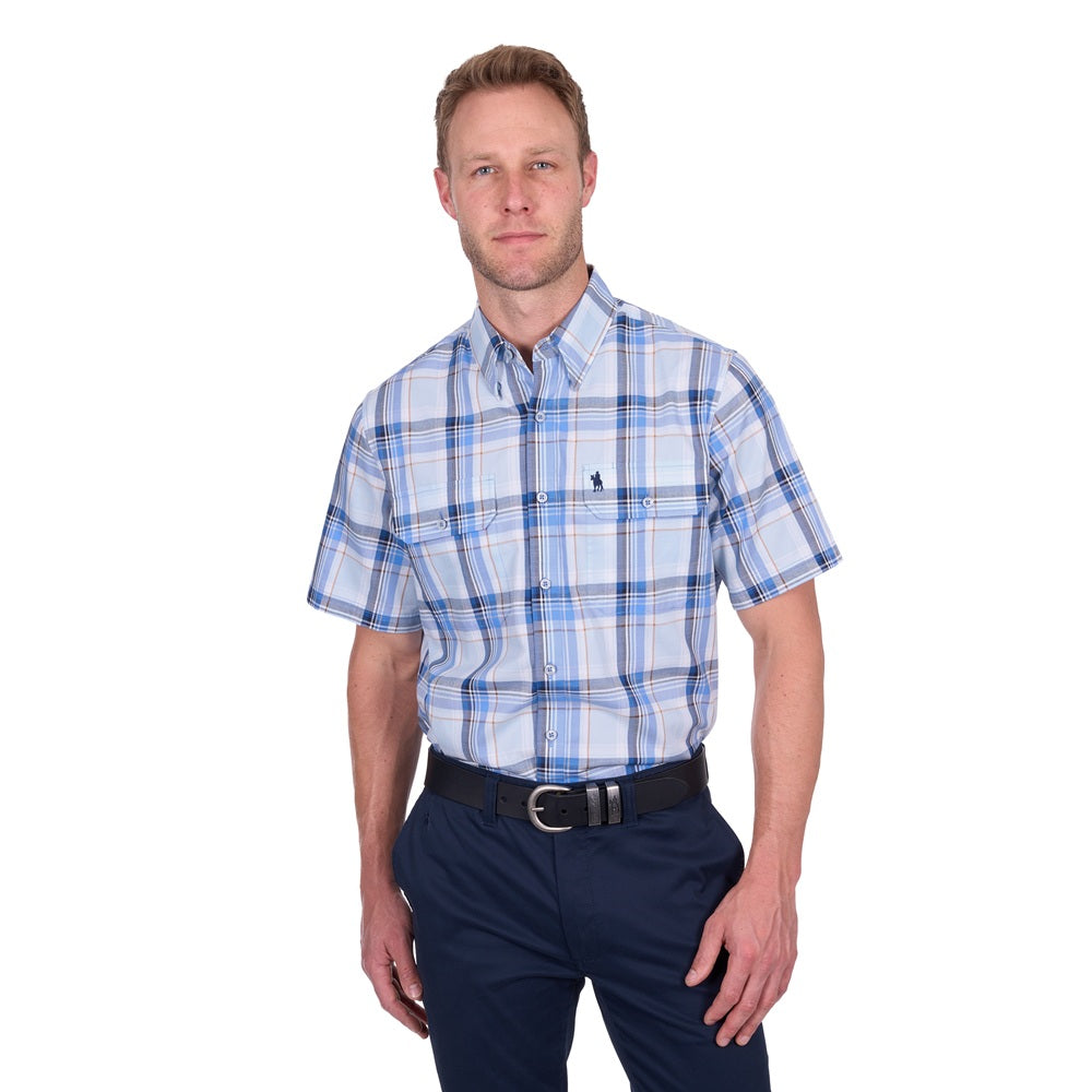 Thomas Cook Mens Shirt | Brian | Blue / Tan
