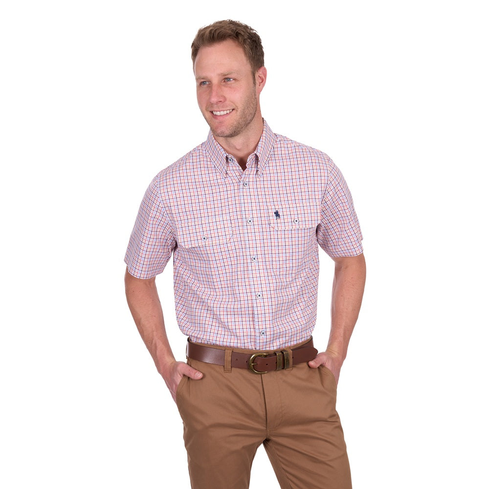 Thomas Cook Mens Shirt | Robert | Red / Tan