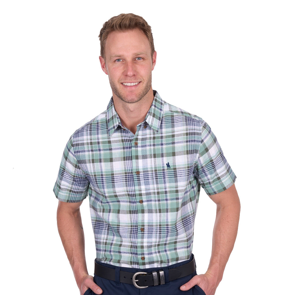 Thomas Cook Mens Shirt | Gerry | Green / Navy