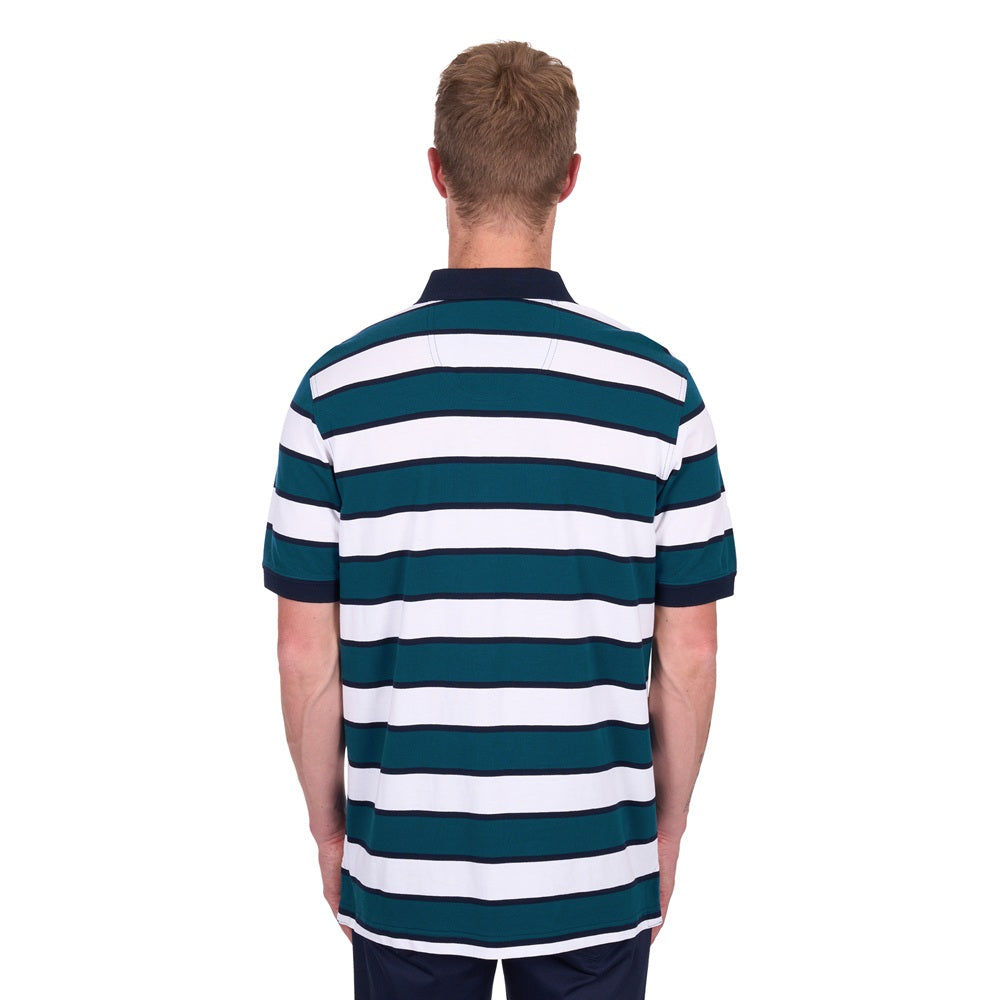 Thomas Cook Mens Polo| Ryan | White / Ocean
