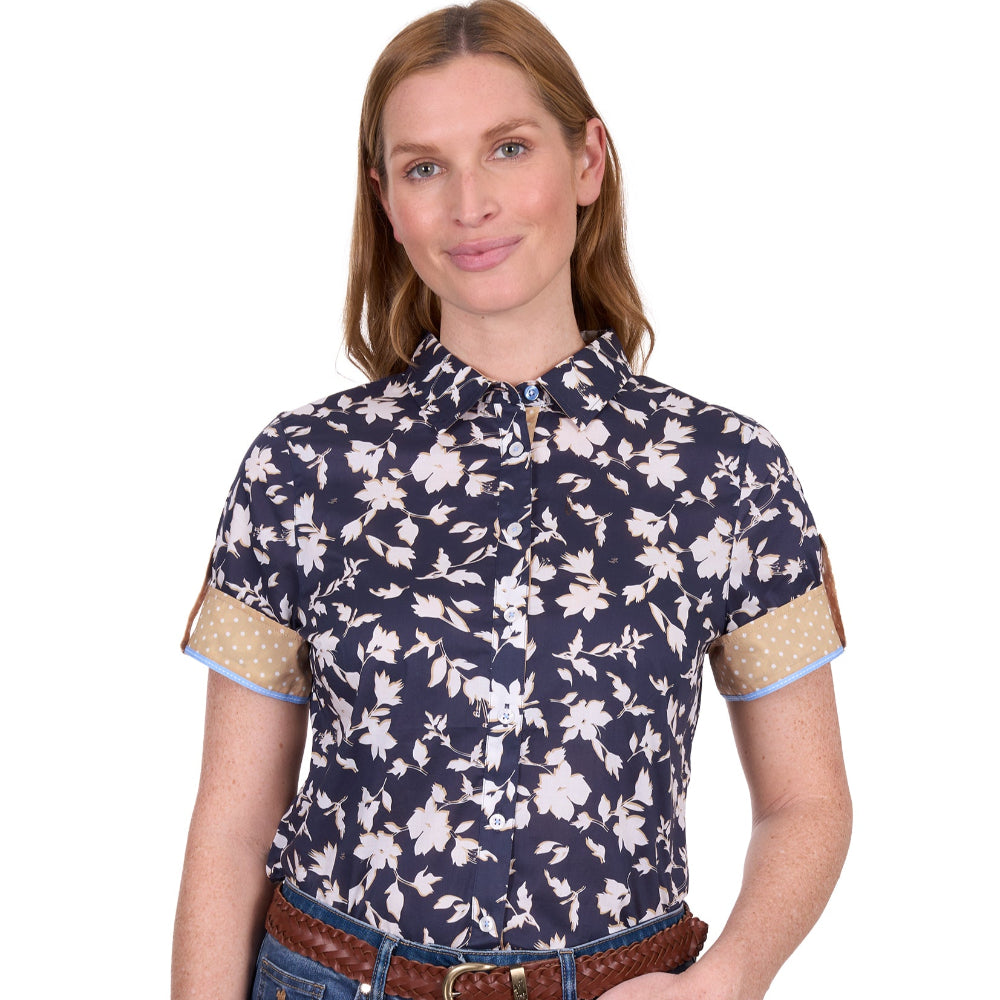 Thomas Cook Womens Shirt | Celine | Navy / Tan
