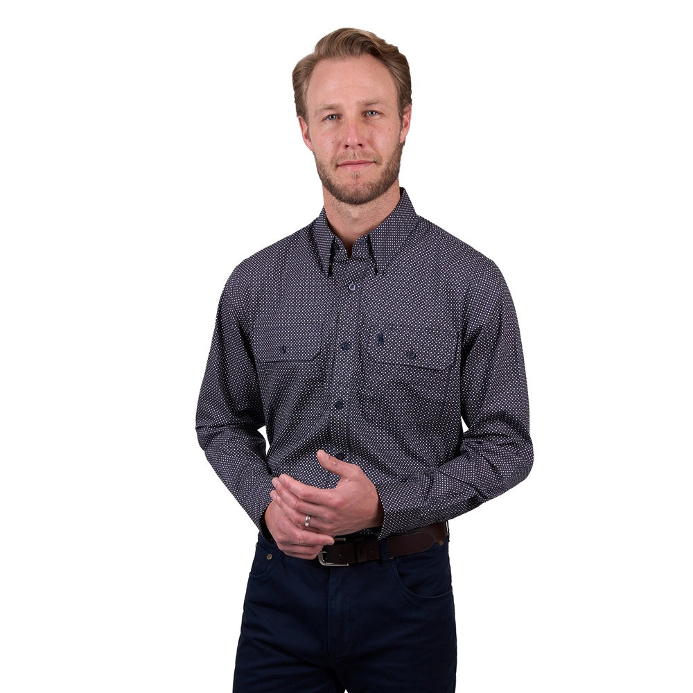 Thomas Cook Mens Shirt | Arlo | Navy / Tan