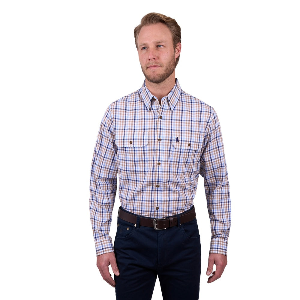 Thomas Cook Mens Shirt | Jase | Navy / Tan