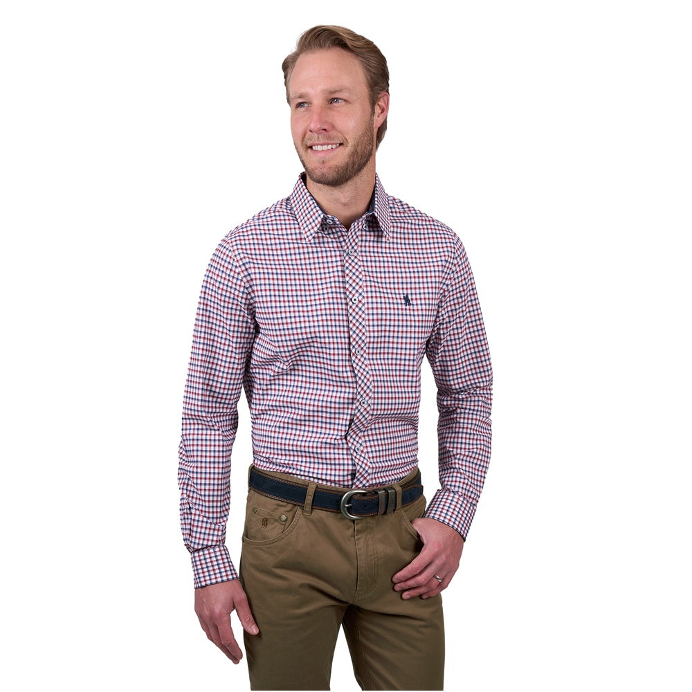 Thomas Cook Mens Tailored Shirt | George | Navy / Red