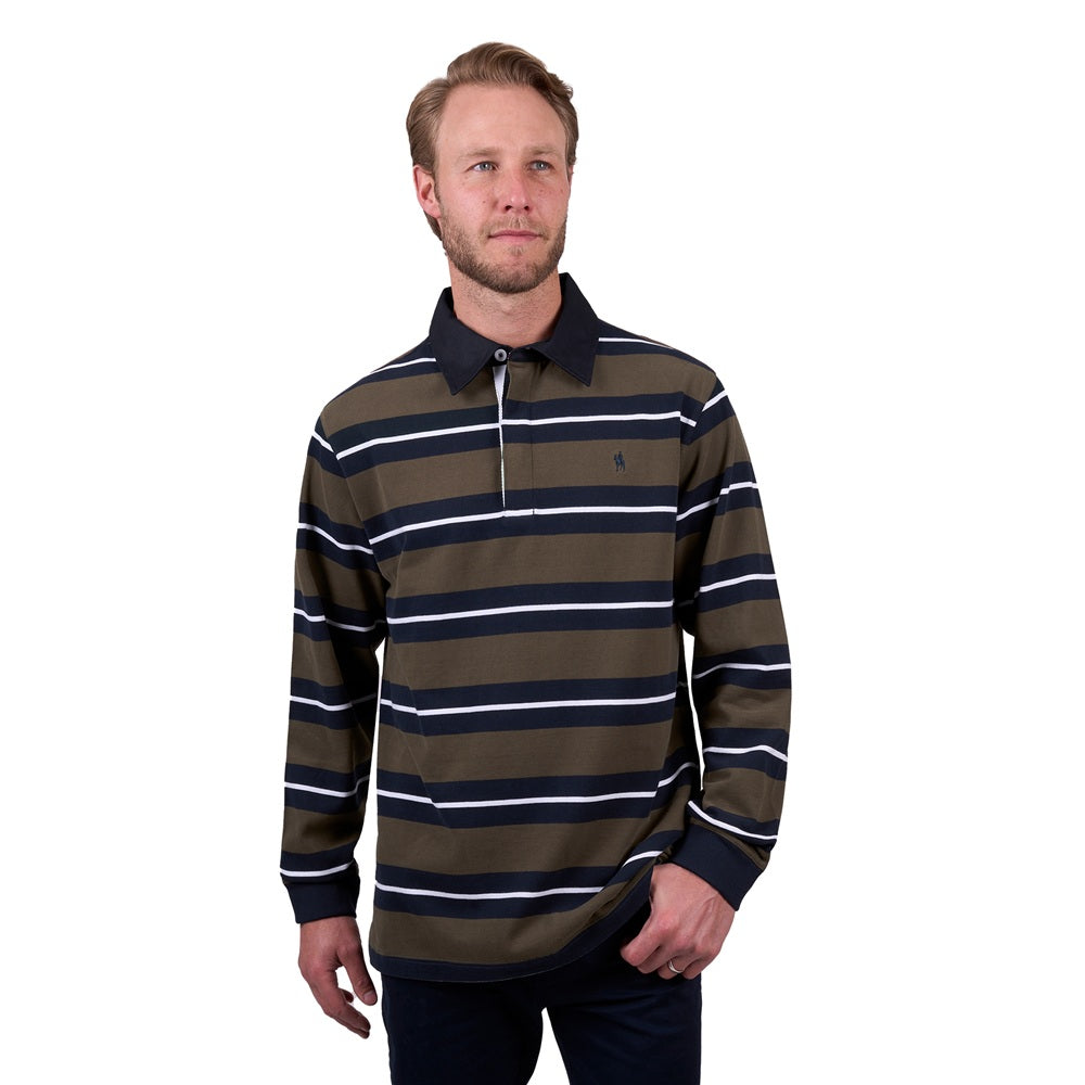 Thomas Cook Mens Rugby | Peter | Navy / Dark Tan