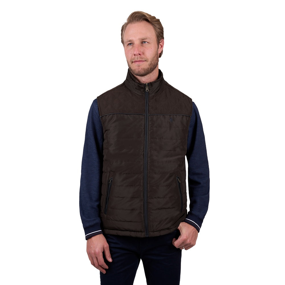 Thomas Cook Mens Vest | Nathan | Dark Brown / Navy
