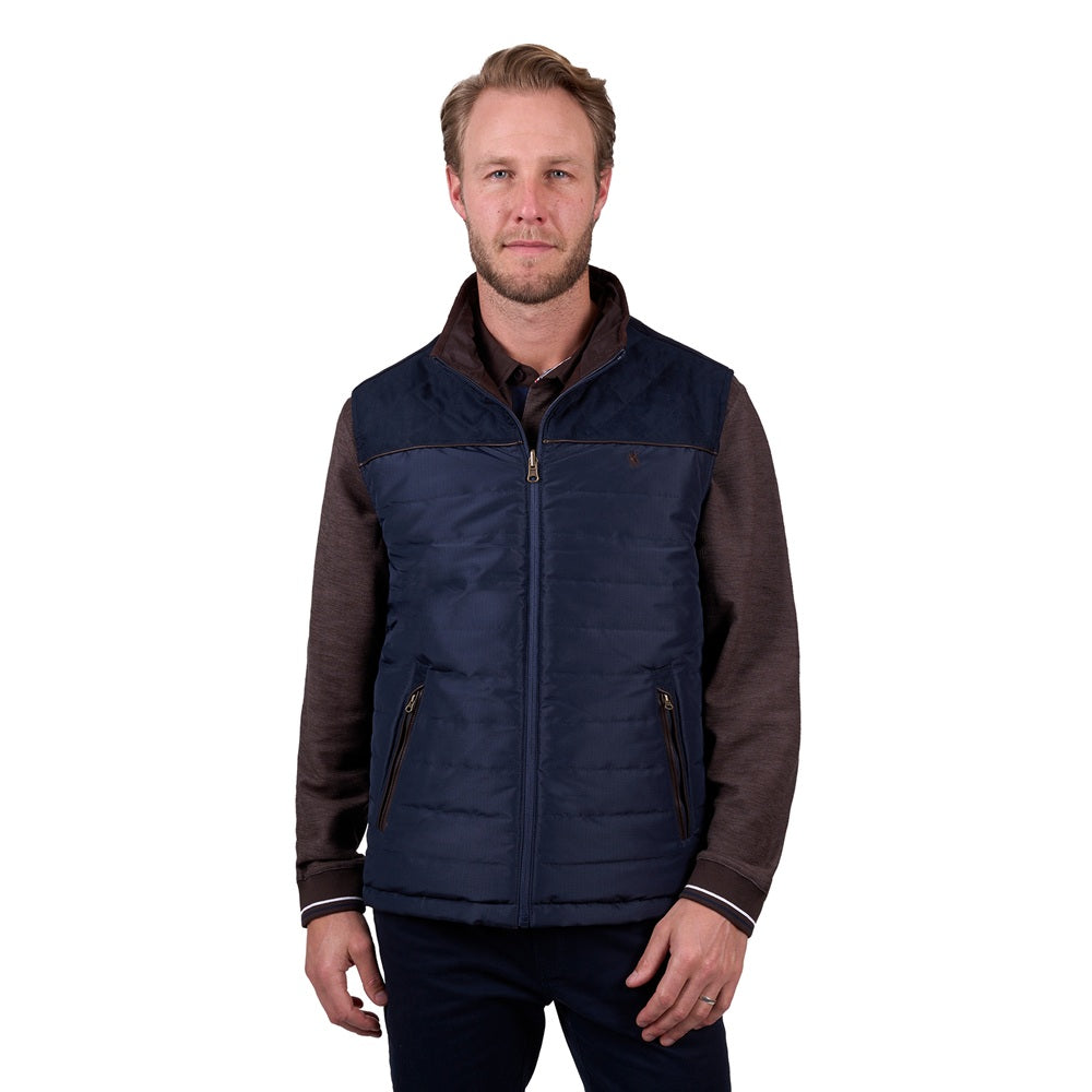 Thomas Cook Mens Vest | Nathan | Dark Brown / Navy