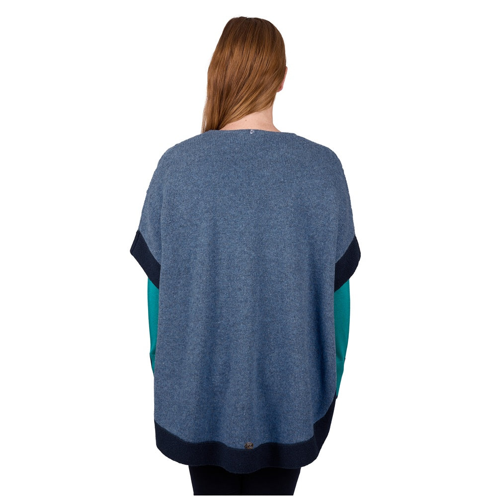 Thomas Cook Womens Poncho | Isabella | Blue Marle
